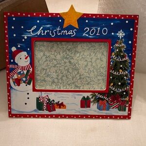 Holiday Snowman Picture Frame